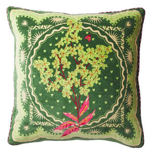Sage and Clare - Marnie Velvet Cushion - Hunter Green