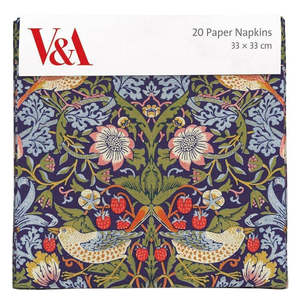 V&A Strawberry Thief Paper Napkin Pkt 20
