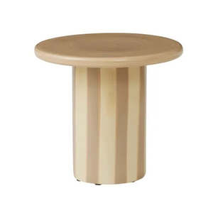 Rayas Ceramic Side Table - Taupe