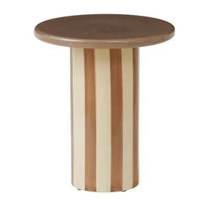 Rayas Ceramic Side Table - Tan