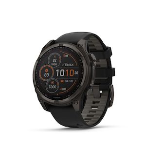 Garmin Fenix 8 51mm Solar Sapphire (Carbon Grey DLC Titanium with Black/Pebble G&hellip;