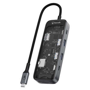 Best Sellers: Bonelk Vision Long-Life USB-C to 8-in-1 Multiport Hub (Clear)