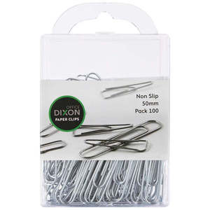 Office Supplies: Dixon Paper Clips 50mm Round (100 pack)