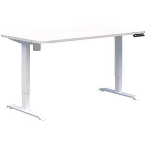 Desks: Duo II Electric Single Desk Radius Corners (Height Adjustable)