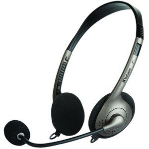 Office Accesories: Verbatim Essentials Multimedia USB Headset with Boom Mic Volume Control