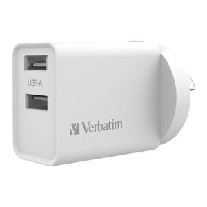 Office Accesories: Verbatim Essentials USB Charger Dual Port 3.4A White