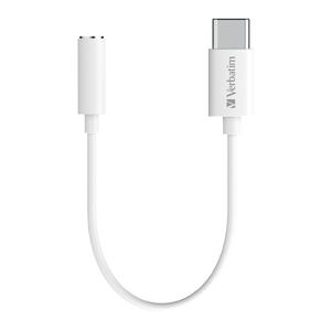 Verbatim Essentials USB-C to 3.5mm Headphone Jack 10cm White