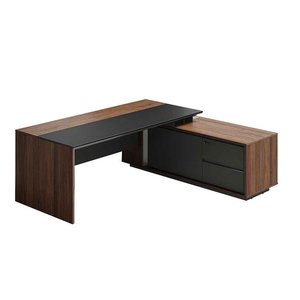Storage: Maxim Executive Desk with Side Cabinet