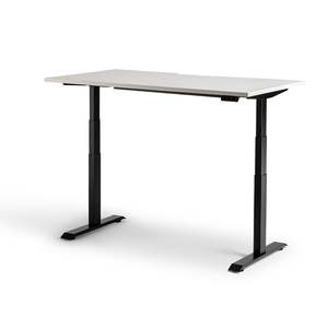 Home Office Electronics: Rise Electric Height Adjustable Desk - Black / White