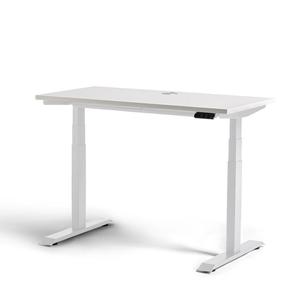 Rise Electric Height Adjustable Desk - White / White
