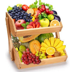 Frontpage: 2 Tier Bamboo Storage Bin