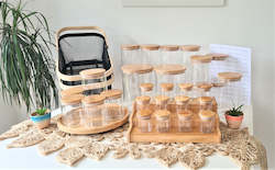 Glass And Bamboo: Basic Pantry Set- Glass and Bamboo