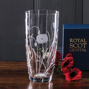 Crystal: Poppy Field Tall Vase 25cm