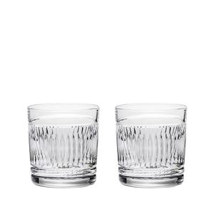 Crystal: Art Deco Whiskey Tumbler Set of Two