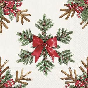 Stars From Branches Lt Grey Napkins