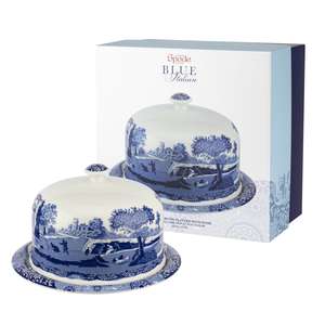 Spode: Blue Italian Serving Platter with Dome