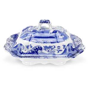 Blue Italian Covered Vegetable Dish