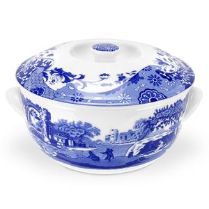 Spode: Blue Italian Round Covered Deep Dish 2L
