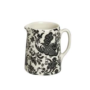 Burleigh: Black Regal Peacock Tankard Jug Mini