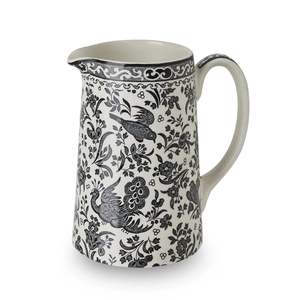 Black Regal Peacock Tankard Jug Medium