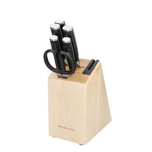 Kitchenaid: 6 Piece Birch Wood Knife Block Set