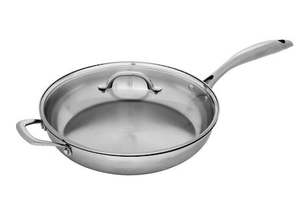 Swiss Diamond: Premium Steel 28cm Saute Pan with Lid