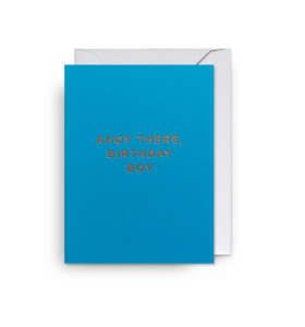 Greeting Cards: Ahoy There, Birthday Boy- Mini Card