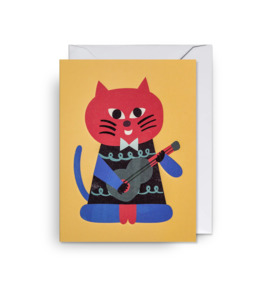 Guitar Cat- Mini Card