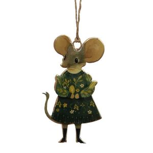 Edna Forest Green Hanging Mouse