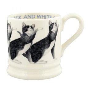 Half Pint Mug Black & White Cat