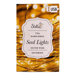 Home Away From Home: 10M USB Silver Warm White 100LED Lights