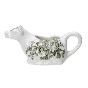 Green Asiatic Pheasants Cow Creamer