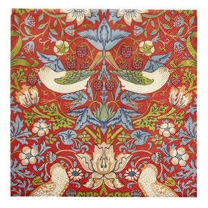 Tableware: Havi Luncheon Napkin William Morris Strawberry Thief Red
