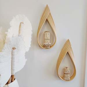 Homewares: Rattan Teardrop Wall Display