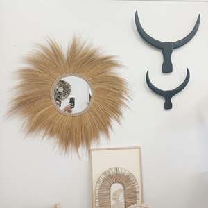 Large Raya Round Mirror