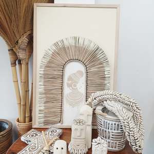 The Christmas: Hand-Painted Seagrass Wall Art