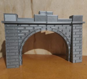 Model Train: Stone Double Tunnel Portal [Scale: HO]