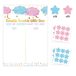 Gender Reveal Prediction Baby Shower Party Voting Game Activities - Twinkle Home Sweet Party