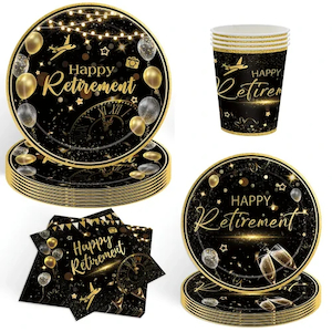 Happy Retirement Tableware Cutlery Party Decoration Set Home Sweet Party