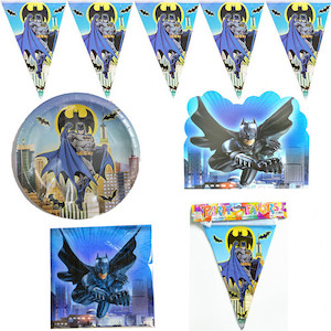 Products: Batman Superhero Birthday Boy Party Decoration Plates Cups Tableware Home Sweet Party