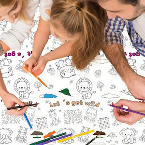 Jungle Zoo Animal Theme Disposable Paper Tablecloth Birthday Party Decoration Ho&hellip;