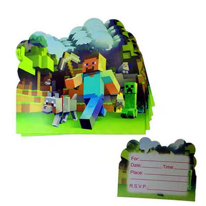 Products: Minecraft Birthday Invitation Party Home Sweet Party