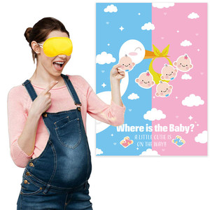 Gender Reveal Baby Shower Party Decoration Fun Blindfold Game Activity Home Sweet Party