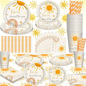 First Trip Around Sun 1st Year Milestone Birthday Banner Cutlery Party Home Sweet Party