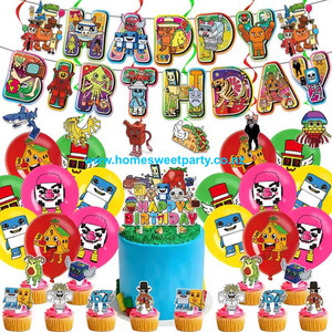 Roblox Steal a Brainrot Birthday Party Decoration Banner Balloons Cake Topper Ho&hellip;