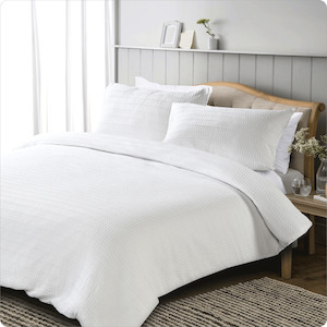Duvet Cover Sets: Bed Cover - Waffle Textured (King)