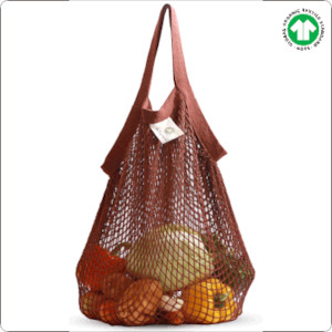 Shopping Bags: Cotton Mesh Carry Bags - Long Handle (2 Pack)