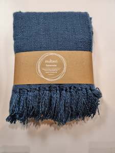 Throws: Mulberi  Serenade Throw - Blue ink