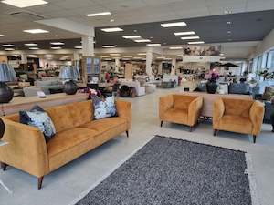 Merlot 3 Seater + 2 Chairs  Gold Velvet