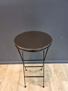 Side Table: Rimmed Tall Folding Table Black